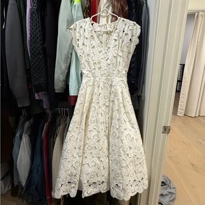 Elegant White Lace Dress